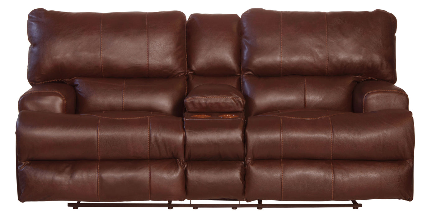 Wembley - Power Headrest With Lumbar Lay Flat Reclining Console Loveseat