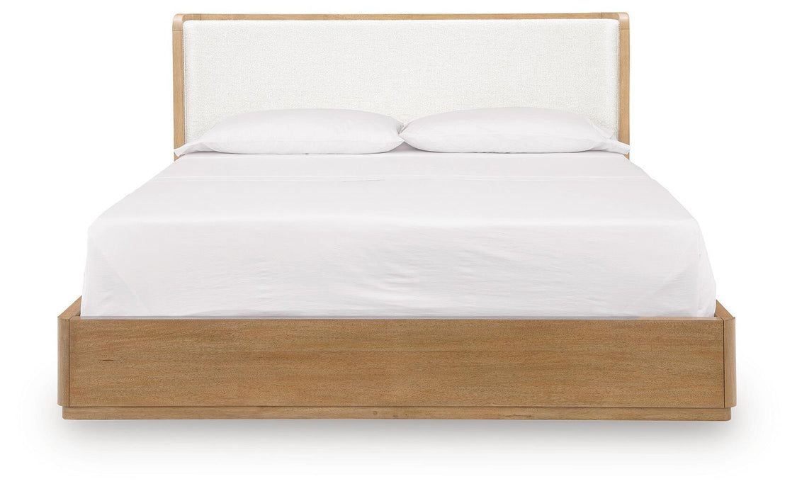 Pamaria - King Upholstered Bed - Light Brown