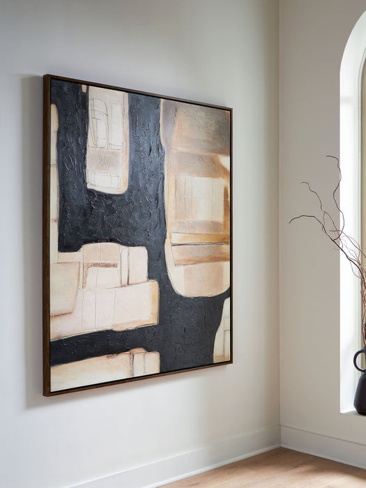 Feyville - Wall Art - Black / Brown / Cream