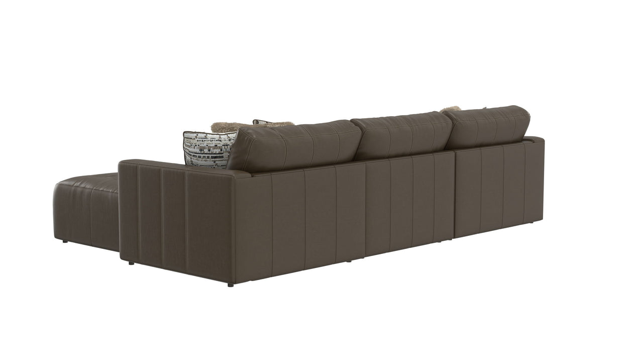 Siena - 4 Piece Modular Sectional With Cuddler Seat Cushions And Included Accent Pillows - Chocolate