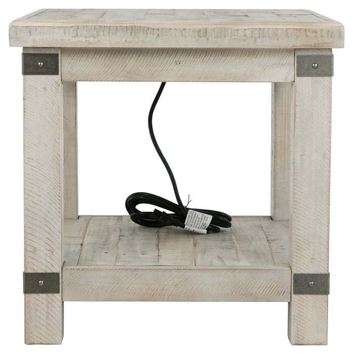 Carynhurst - White Wash Gray - Rectangular End Table