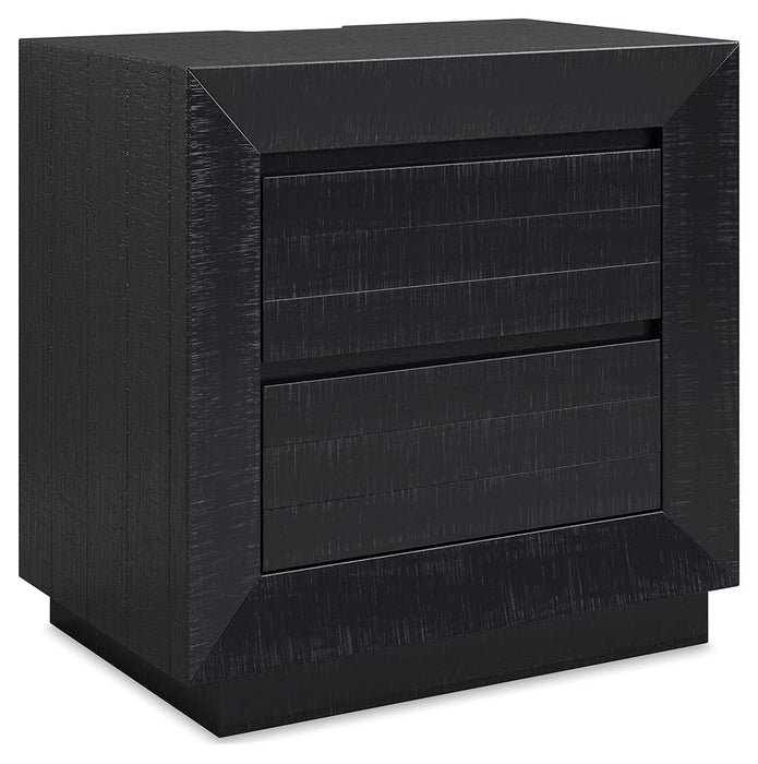 Londer - Two Drawer Night Stand - Black