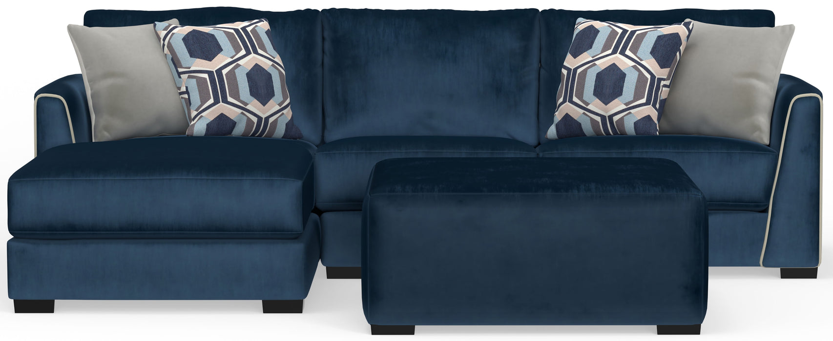 Jetson - Sectional, Accent Pillows & Cocktail Ottoman Set