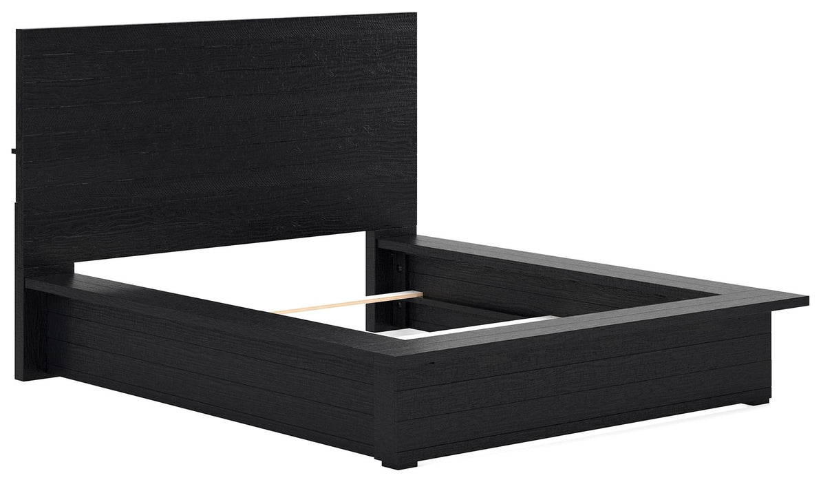 Londer - Queen Panel Bed - Black