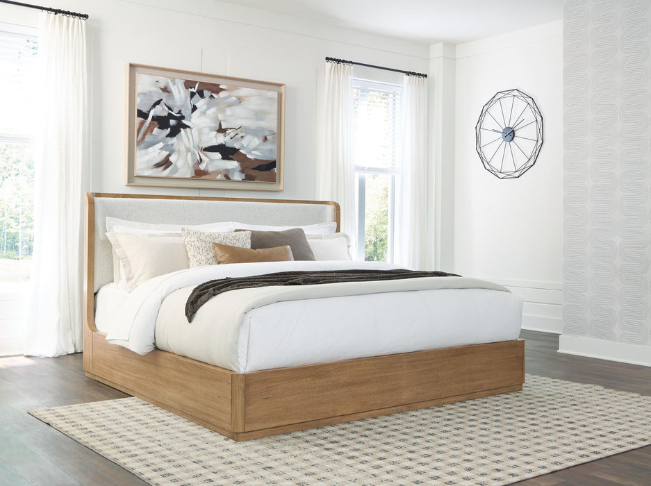 Pamaria - King Upholstered Bed - Light Brown