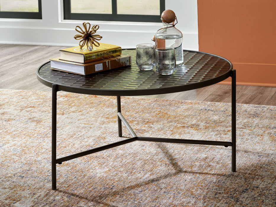 Doraley - Brown / Gray - Round Cocktail Table