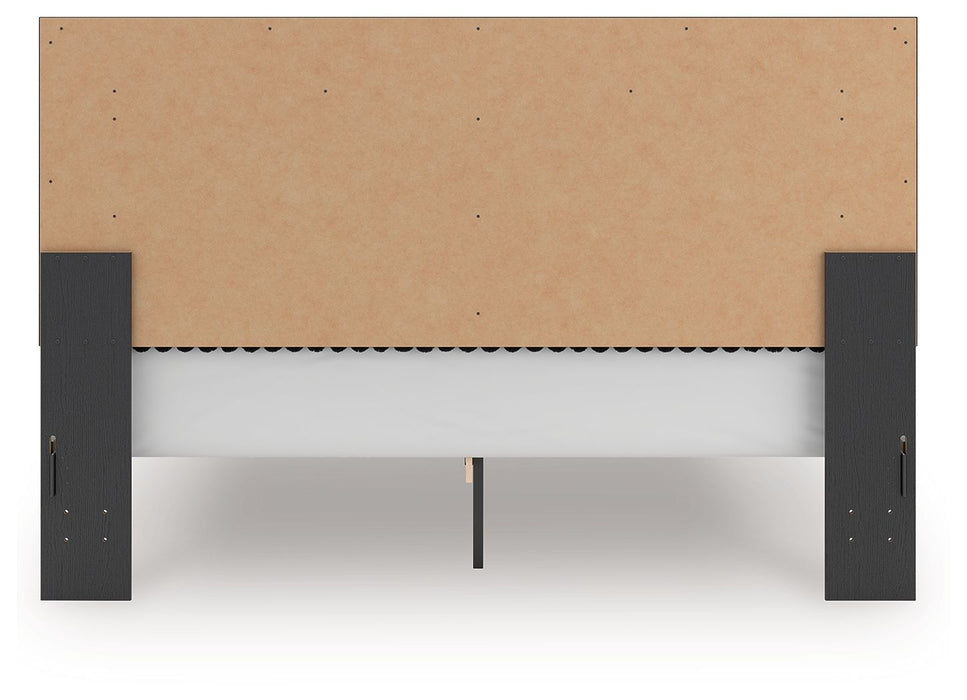 Zuraleus - Upholstered Panel Platform Bed With Roll Slats