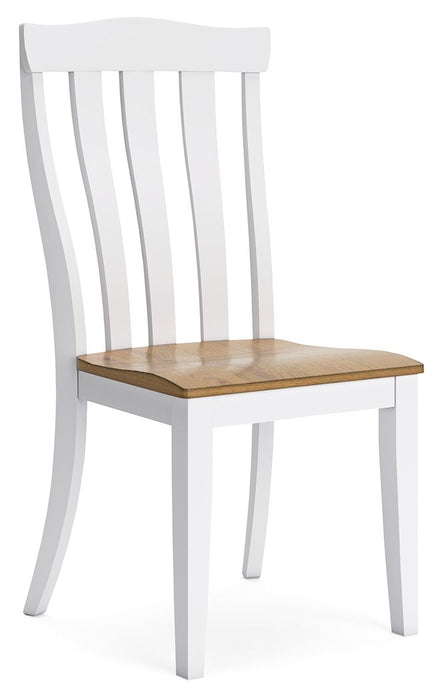 Ashbryn - White / Natural - Dining Room Side Chair (Set of 2)