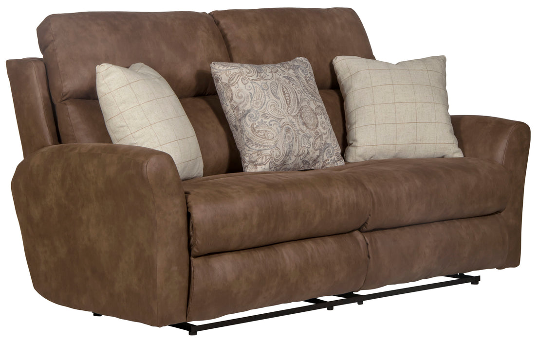 Justine - Lay Flat Reclining Loveseat - Burlap