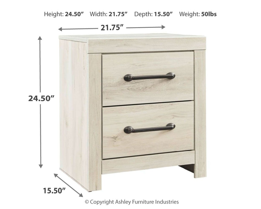 Cambeck - Whitewash - Two Drawer Night Stand