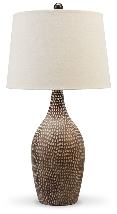 Laelman - Brown / Gray - Poly Table Lamp (Set of 2)