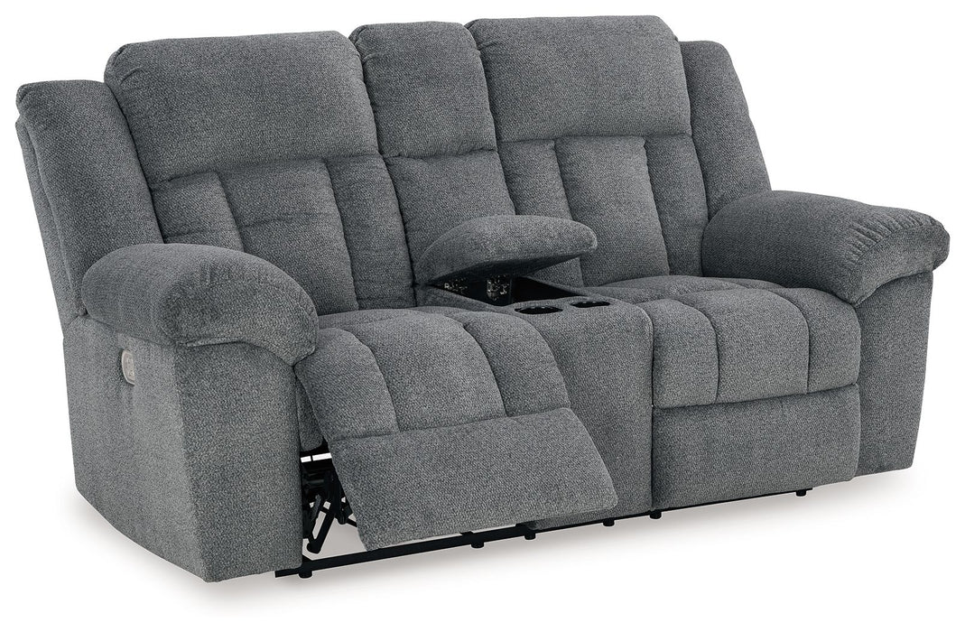 Tip-off - Power Reclining Loveseat With Console / Adj Headrest