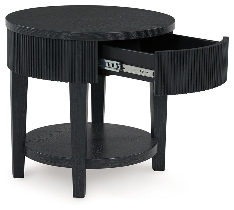 Marstream - Black - Round End Table