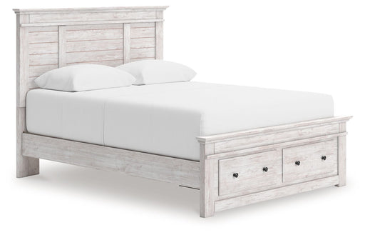 Makidern - Panel Storage Bed With Storage Footboard