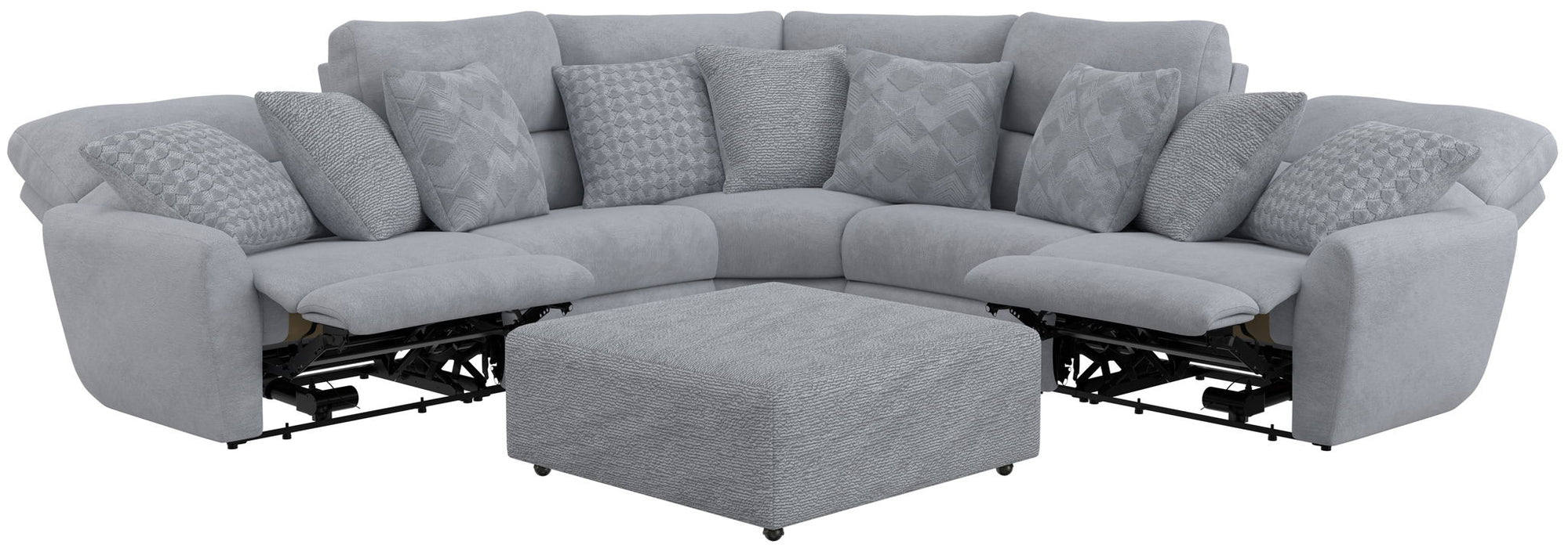 Majesty - Deep Seating Power Reclining Sectional And Ottoman