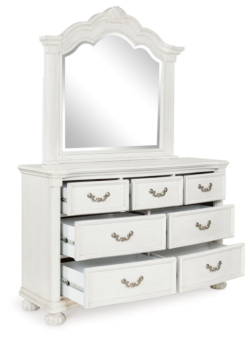 Montelaine - Dresser And Mirror - Antique White