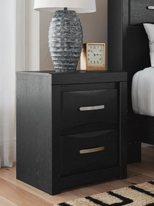 Stabotta - Two Drawer Night Stand - Black