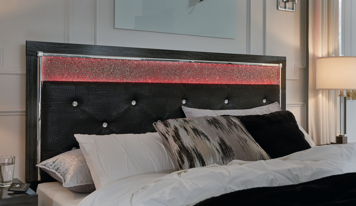 Kaydell - Uph Panel Headboard - Glitter Details