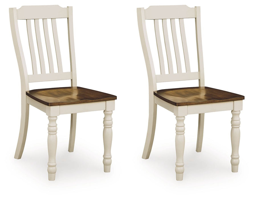 Wirloni - Dining Room Side Chair (Set of 2) - Antique White / Brown