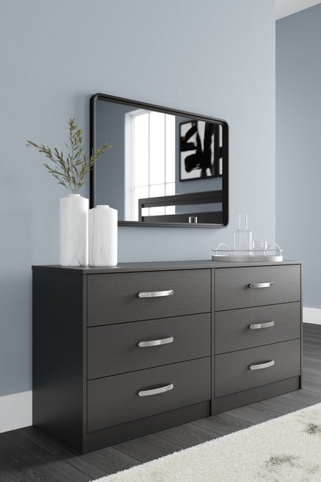 Finch - Black - Six Drawer Dresser - 29'' Height