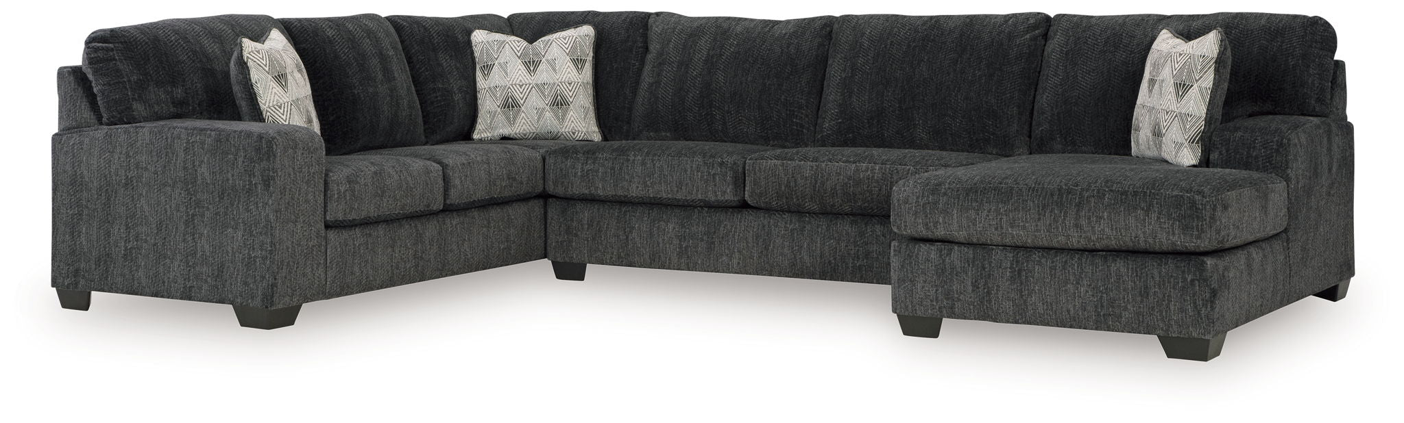 Hollyview - 3-Piece Sectional With Raf Corner Chaise - Shadow
