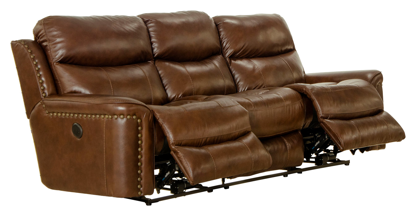 Ceretti - Power Reclining Sofa - Brown Italian Top Grain Leather Match