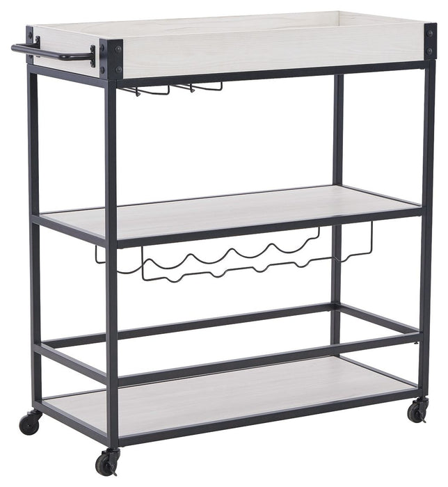 Bayflynn - White / Black - Bar Cart