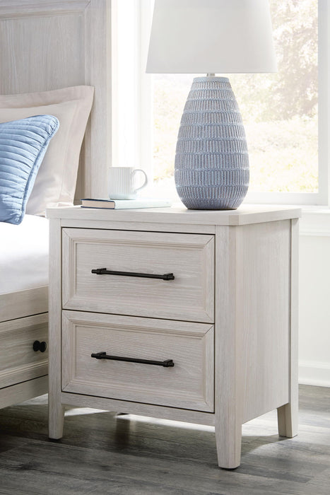 Darbonton - Two Drawer Night Stand - Dove White