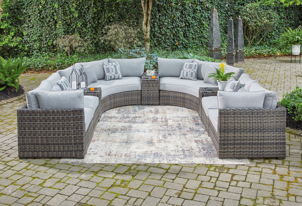 Harbor Court - Gray - 9-Piece Outdoor Sectional