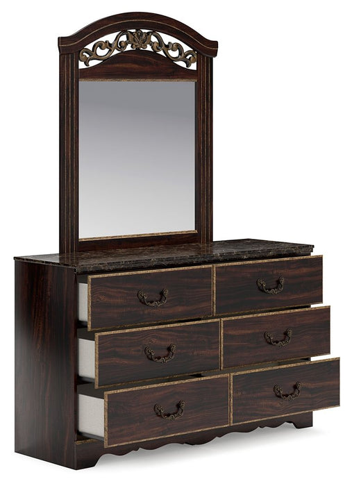 Glosmount - Two-tone - Dresser And Mirror