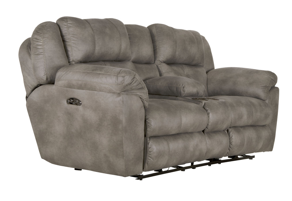 Ferrington - Power Lay Flat Reclining Console Loveseat with Power Adjustable Headrest