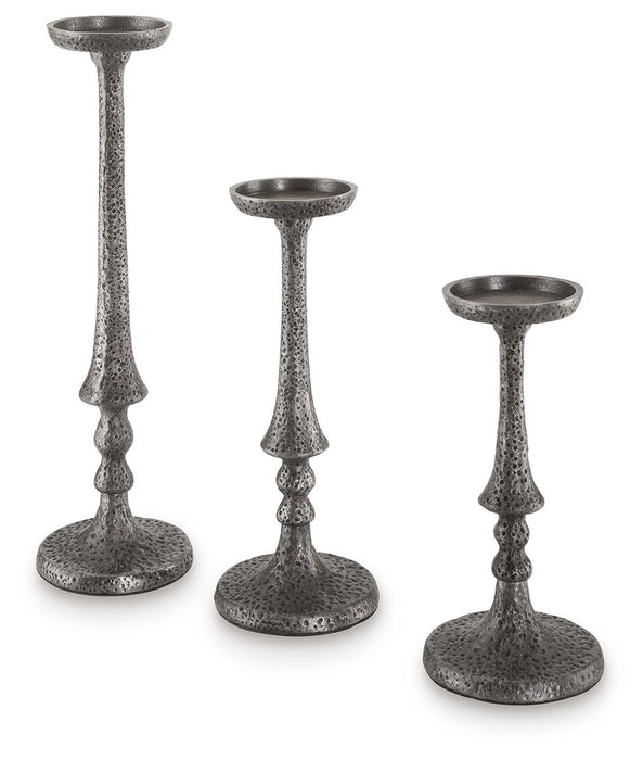 Eravell - Pewter Finish - Candle Holder Set (Set of 3)