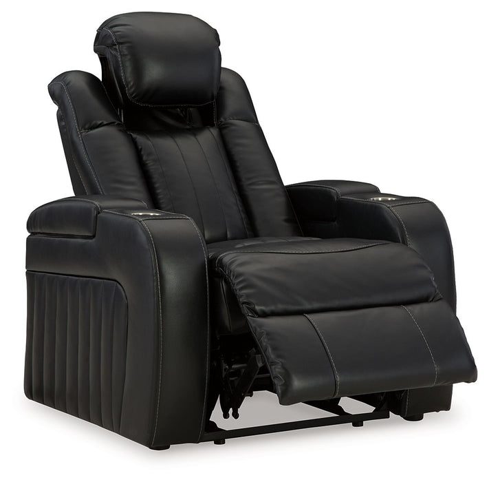 Caveman Den - Midnight - Power Recliner/ Adj Headrest