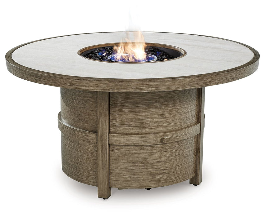 Rainier Ranch - Beige - Round Fire Pit Table